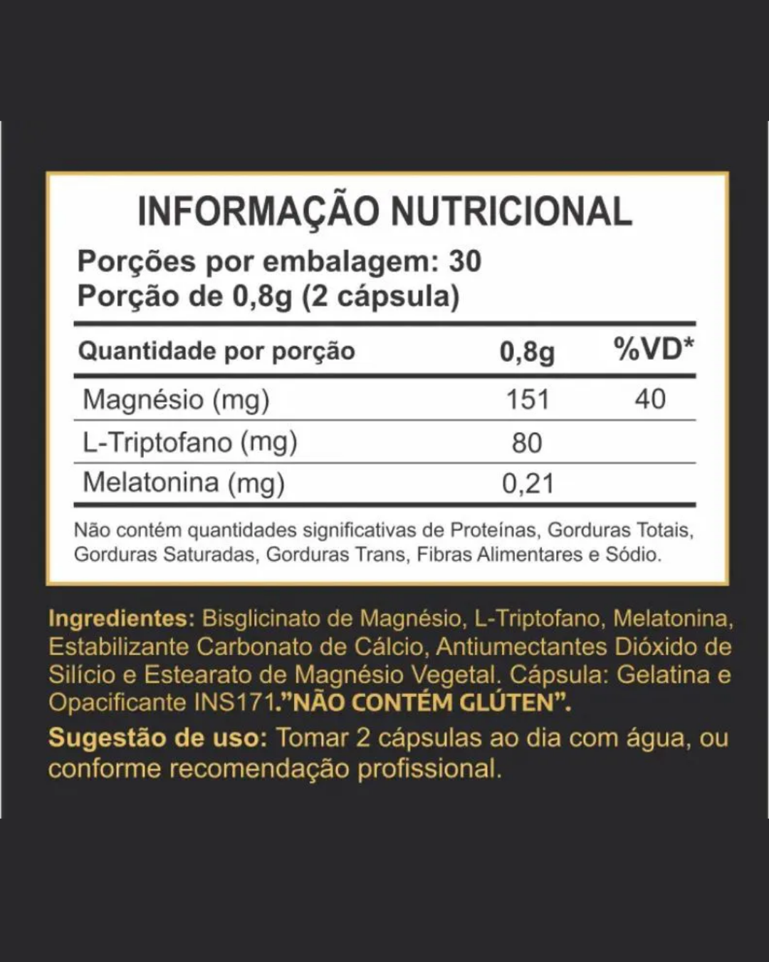 Melatonina+ (com Triptofano e Magnésio) 60cps