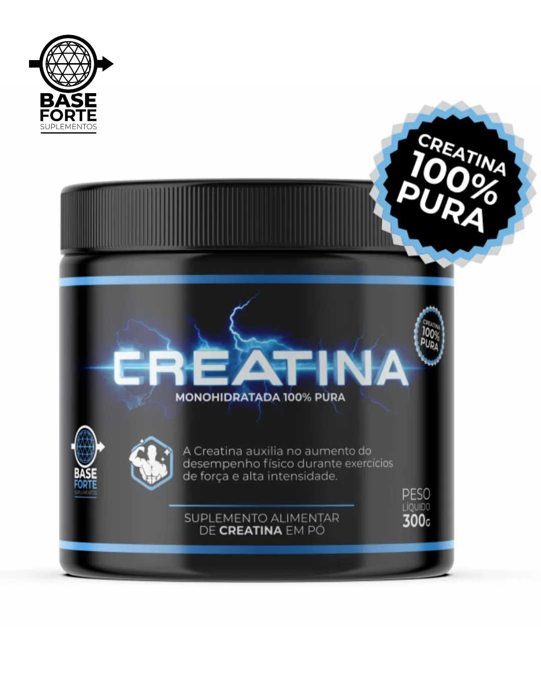 Creatina Monohidratada Premium 100% Pura 300g
