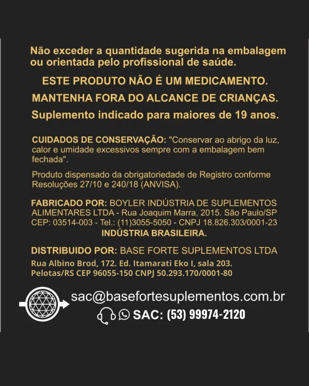Magnésio Forte 60 cps (Dimalato 25mg, Quelato 50mg, Cloreto 25mg)