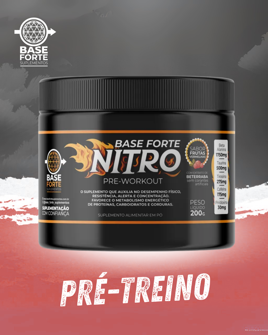 Pré-workout Pré Treino Frutas Vermelhas