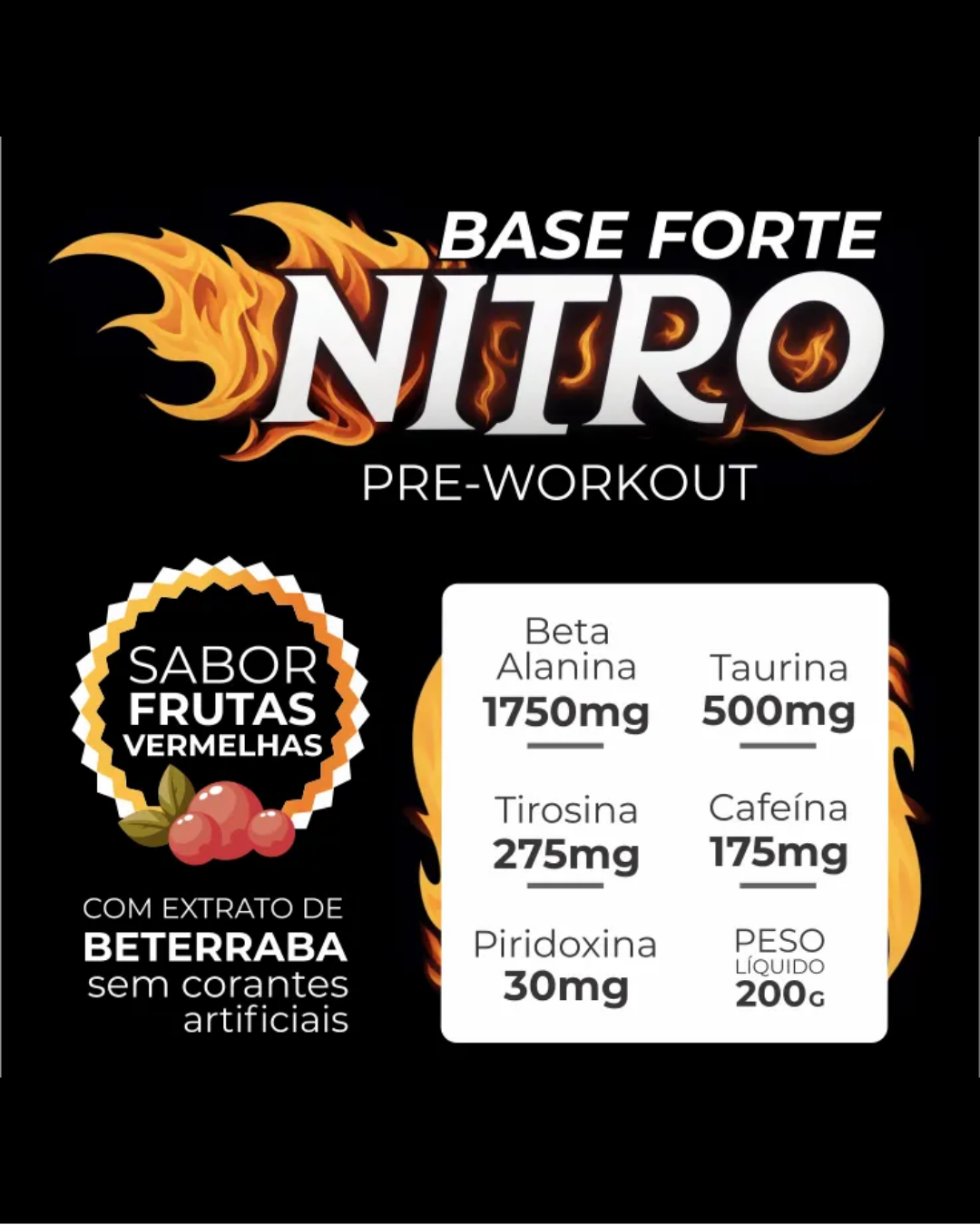 Pré-workout Pré Treino Frutas Vermelhas