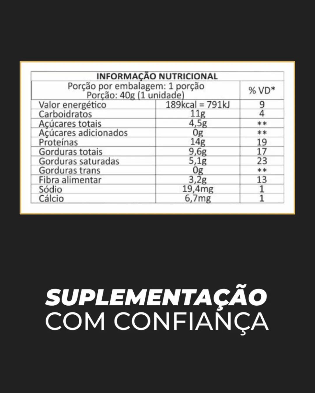 Barra de Proteína sabor Leite em Pó e Creme de Avelã