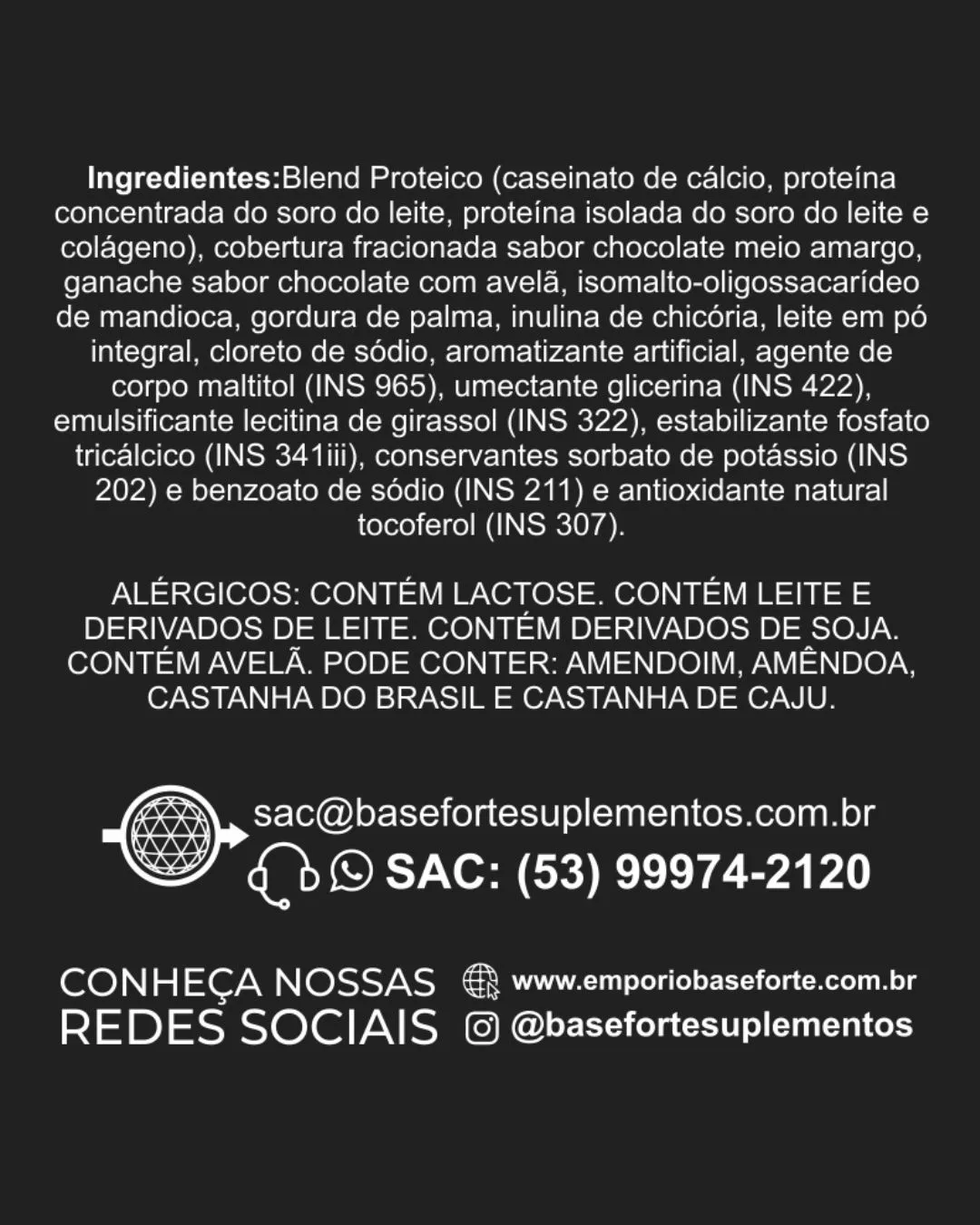 Barra de Proteína sabor Leite em Pó e Creme de Avelã