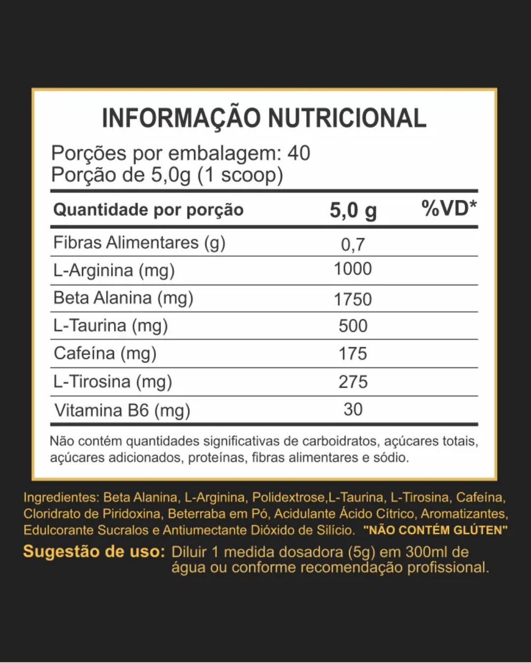 Pré-workout Pré Treino Frutas Vermelhas