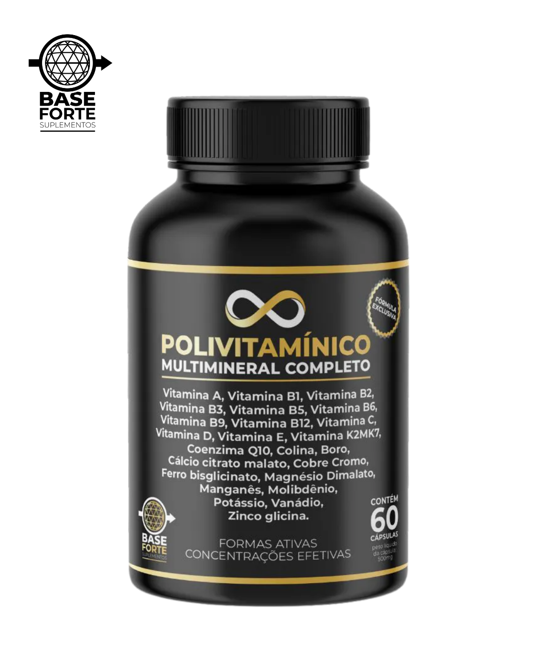 Polivitamínico Multimineral Completo - Doses efetivas/Formas ativas
