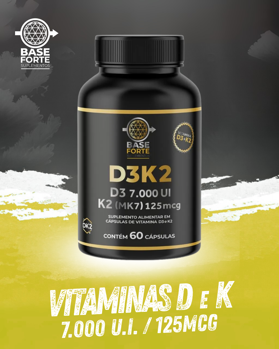 Vitamina D3K2 7.000U.I./125mcg 60 cápsulas + Guia de Uso BF