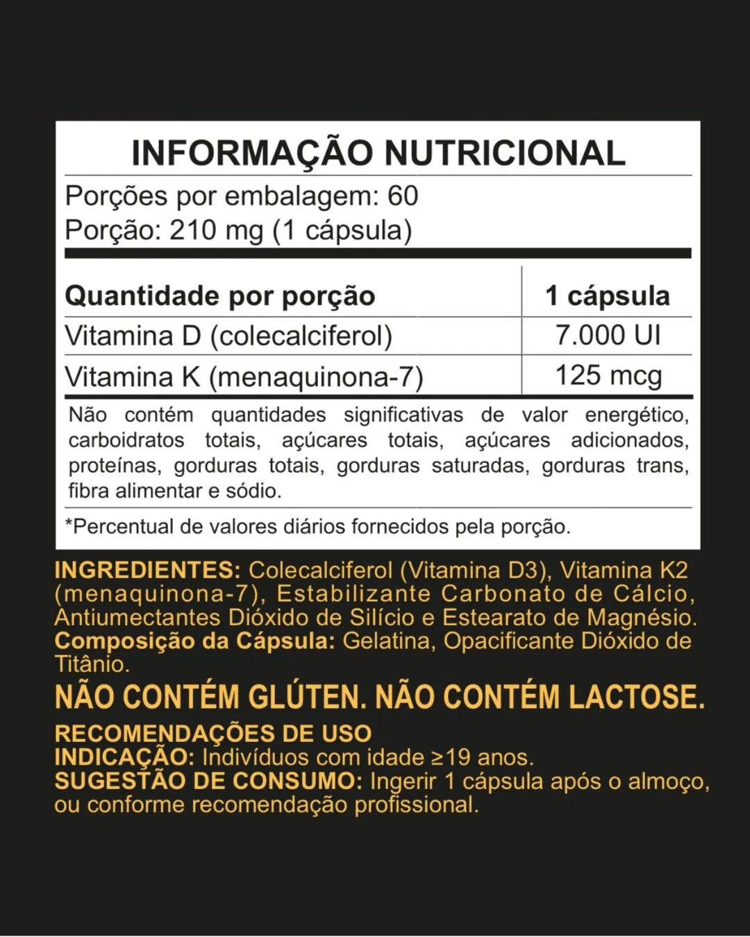 Vitamina D3K2 7.000U.I./125mcg 60 cápsulas