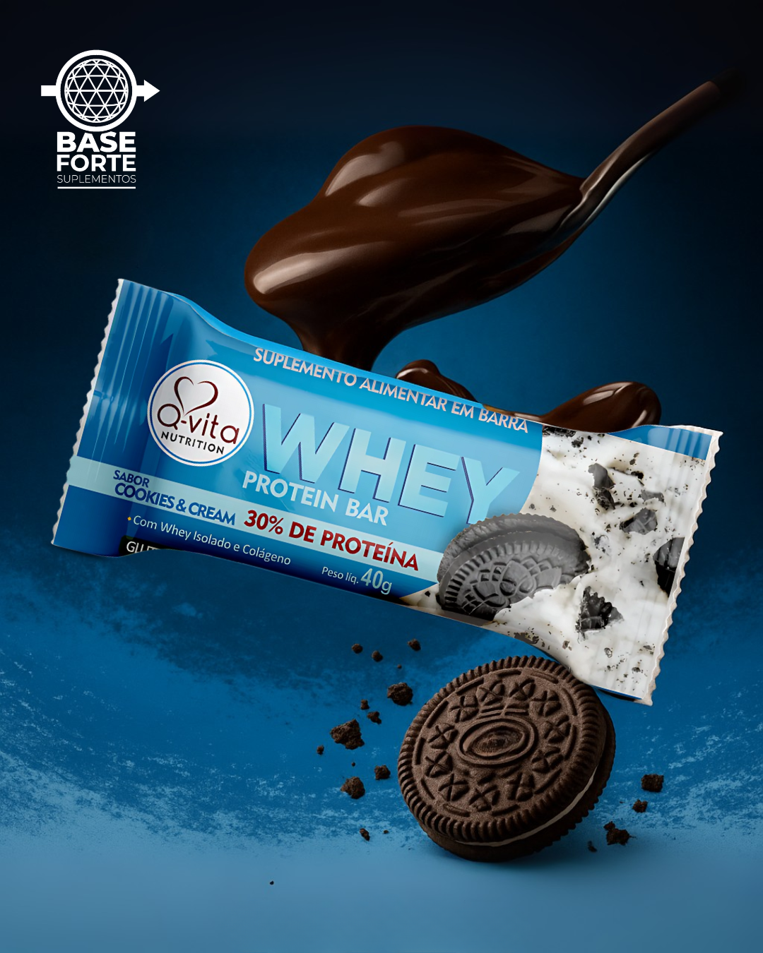 Barra de Proteína sabor Cookies & Cream