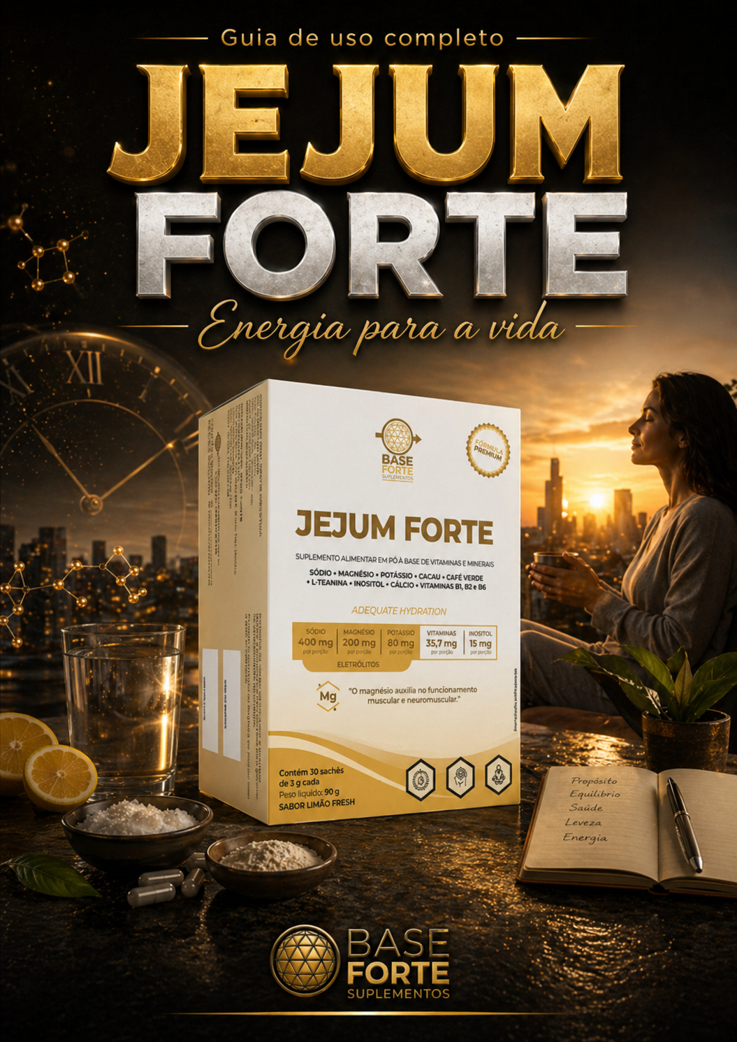 Jejum Forte - Sais Minerais e associações + E-book Guia de uso