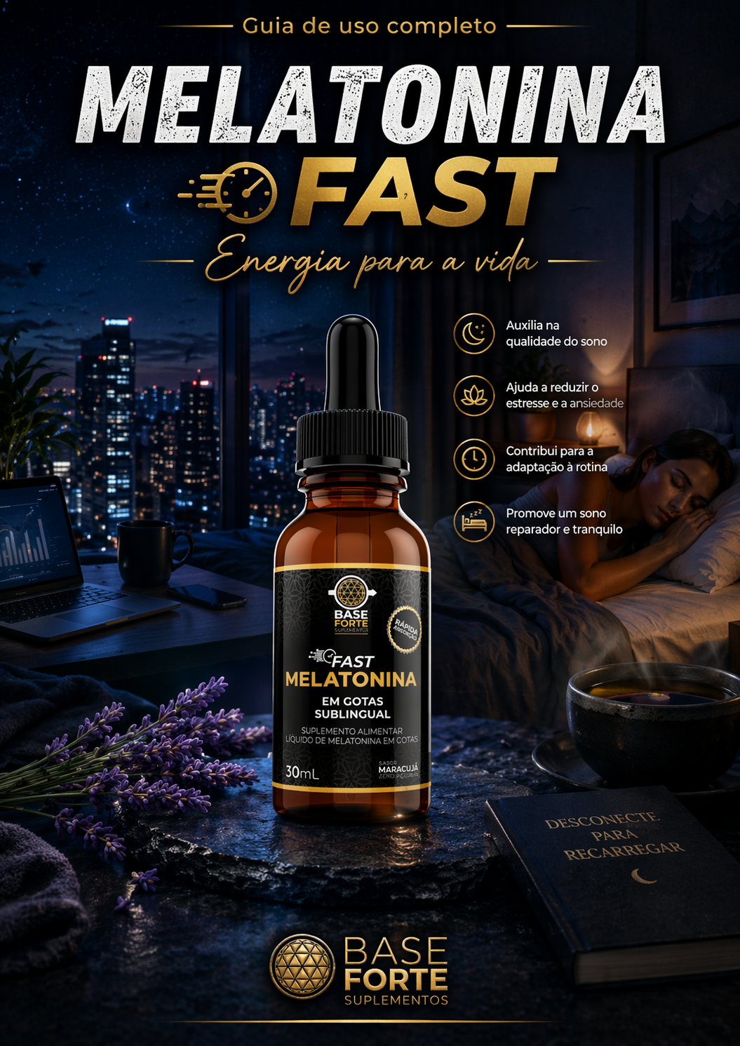 Melatonina Fast (gotas) 30mL + Guia de Uso BF