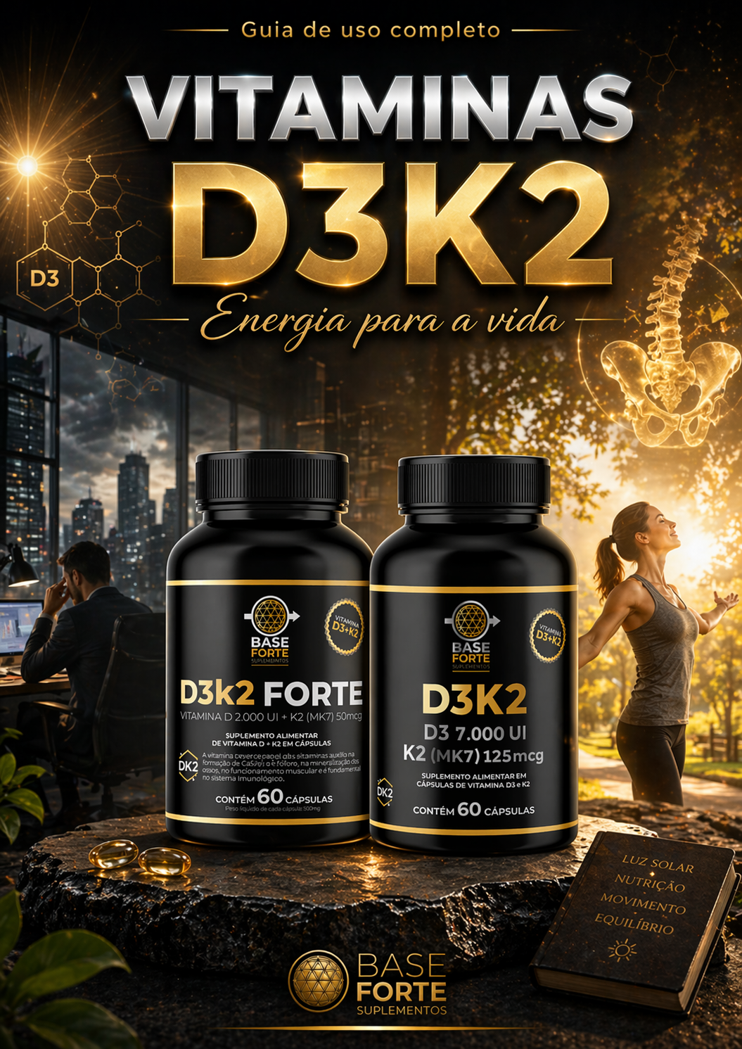 Vitamina D3K2 7.000U.I./125mcg 60 cápsulas + Guia de Uso BF