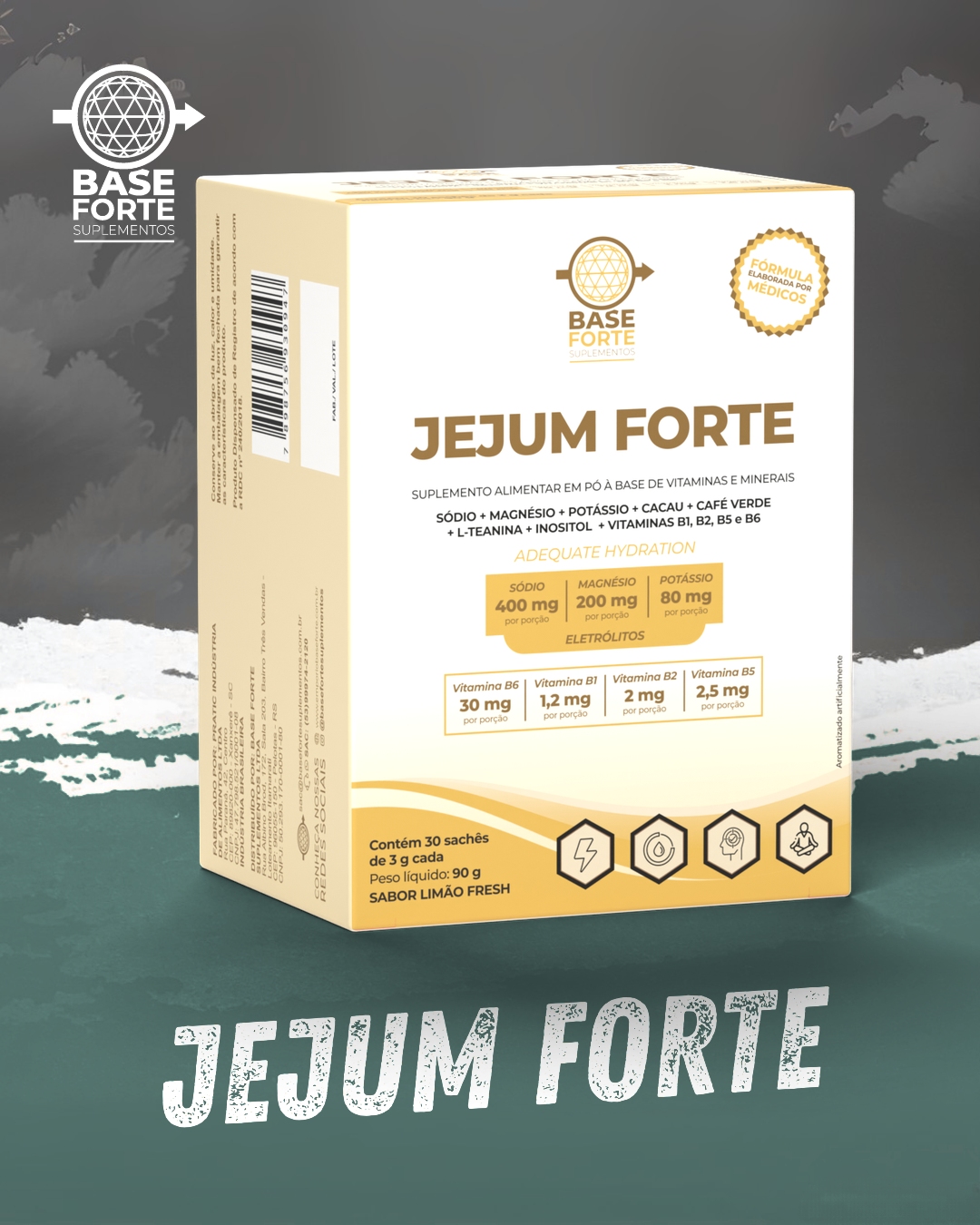 Jejum Forte - Sais Minerais e associações + E-book Guia de uso